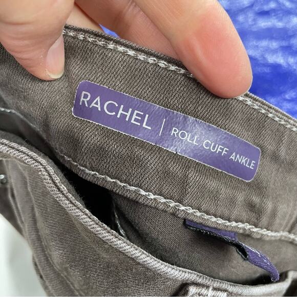 NYDJ Brown Rachel Roll Cuff Ankle Jeans Lift Tuck Technology Womens 10 Stretchy - Picture 8 of 15